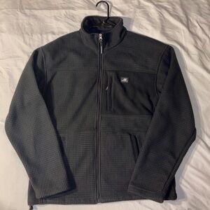 New Balance Black Zip-Up Waffle Fleece Jacket